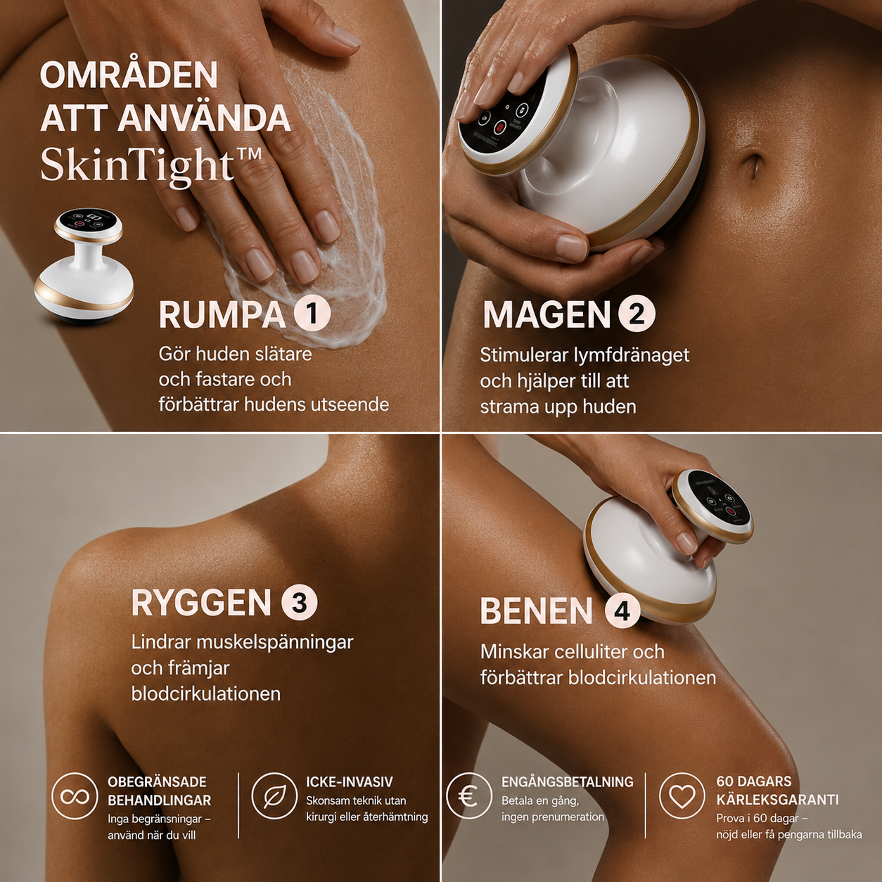Celuna SkinTight™ - Anti-Cellulit - Minskar Sträckmärken & Cellulit för hela kroppen.